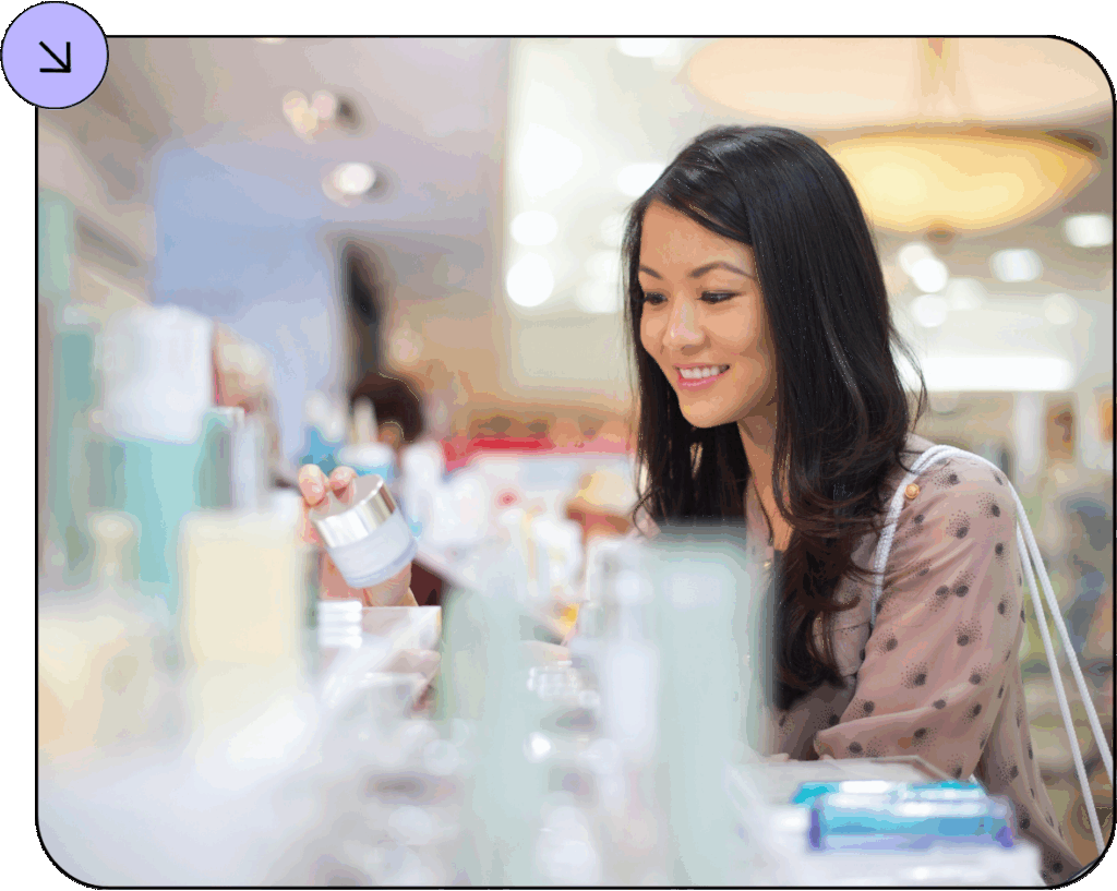 Illustration représentant le secteur cosmétique adressé par Reflex